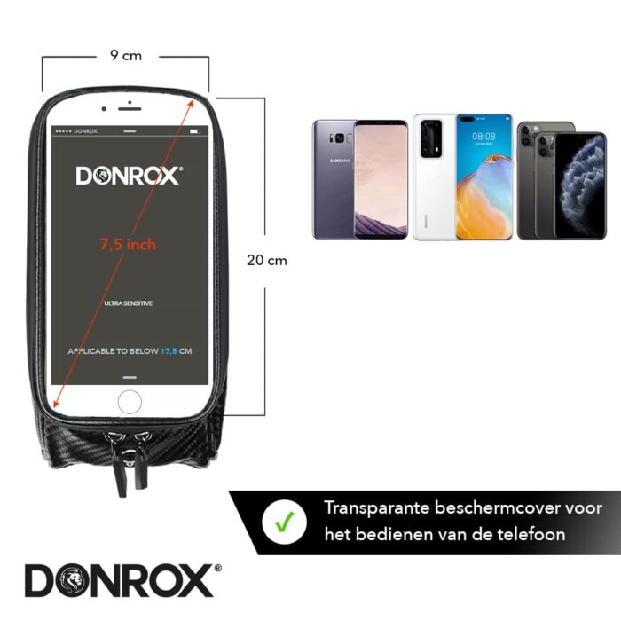 Donrox fietstas voor smartphone