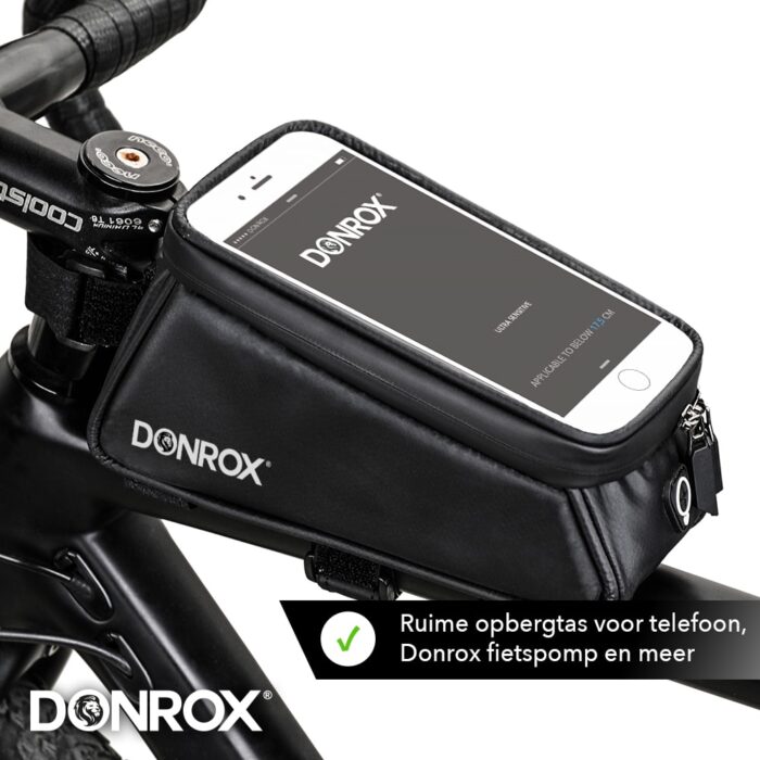 Donrox fietstas voor fietspomp en telefoon